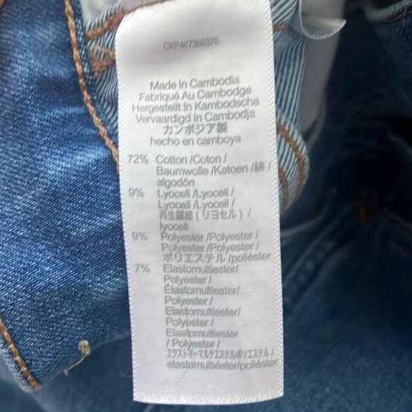 Madewell 11” Roadtripper High Waisted Blue Long Cut Off Jean Shorts Size 28 - Picture 5 of 11